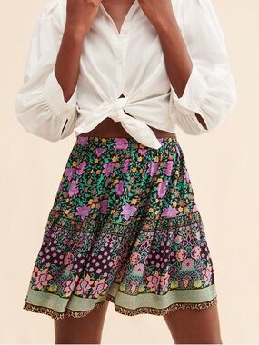Spell Village Forest Floral Mini Skirt - NEW NWT